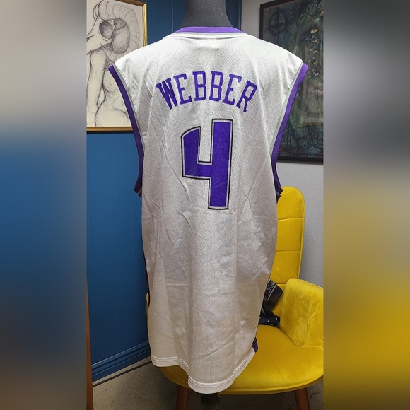 KINGS #4 WEBER Reebok Jersey Size L - Picture 2 of 8